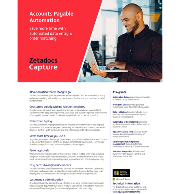 Zetadocs ap automation datasheet