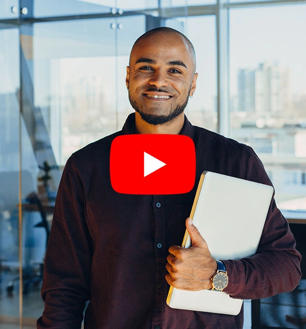 Man smiling after watching Zetadocs AP automation on Business Central webinar