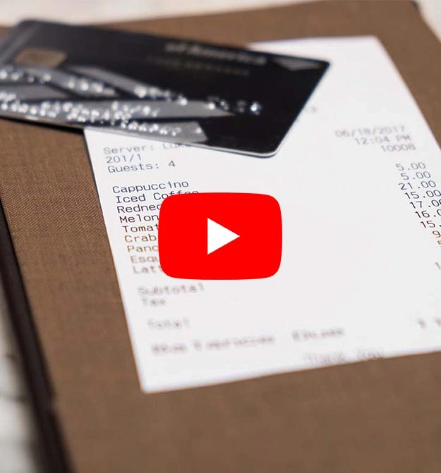 Credit Card And Receipt For Expense Incurred